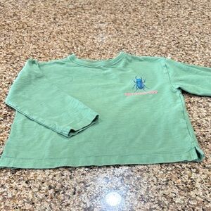 Mini Boden Green Long Sleeve Tee with Bug Print